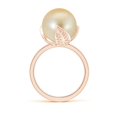 thumbnail image 2 of ANGARA Trillium Golden South Sea Cultured Pearl Solitaire Ring in 14K Rose Gold for Women | June Birthstone, Birthday, Anniversary, Jewelry Gift for Women | Pearl Ring, 2 of 8
