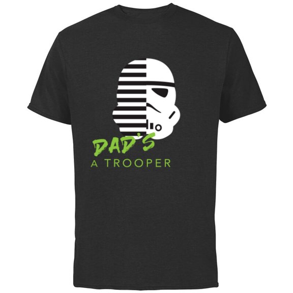 Star Wars Stormtrooper Dad's a Trooper - Short Sleeve Cotton T-Shirt for Adults - Customized-Black
