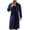 A-Navy, variant on successthop Bathrobes for Men Long Sleeves Bathrobe Knee Homewear Belted Sleepwear Jacquard After Bath Fall Loungewear