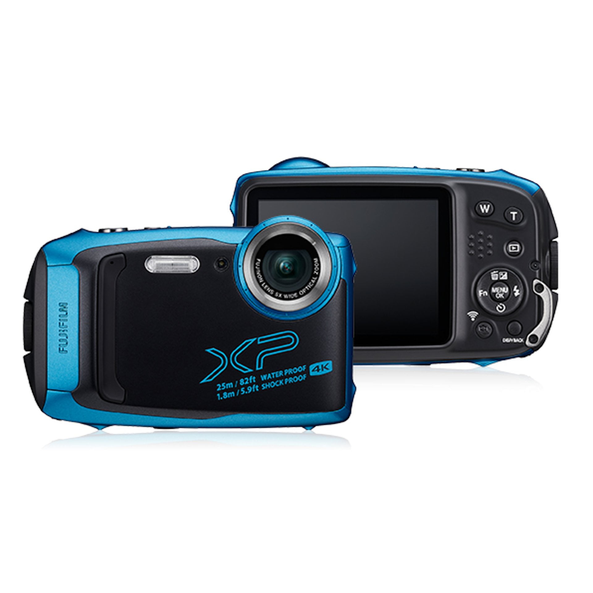 armoede Discriminatie op grond van geslacht links Fujifilm FinePix XP140 Waterproof Digital Camera (Sky Blue) with 64GB SD  Card - Walmart.com