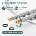 thumbnail image 3 of Silicone Explosion Proof Anti Winding Showerhead Hose,Used In Showerheads Spray Flexible RV Shower Hoses Replacement, 3 of 6