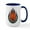 White/Navy Inside, variant on CafePress - Team Nerf Basketball Mugs - 15 oz Ceramic Large White Novelty Mug