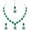 Green 6165, variant on Indian Women's Silver Plated Bollywood Fashion Alloy Jewelry Set, Rhinestone, Resin Beads Stud Prom Party Accessories Wedding Bride Earrings Necklace Set,Gift For Her Jewelry