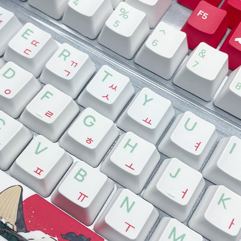 Zeiwohndc Customizable Korean Root Keycap Set for MX Switches Mechanical Keyboard