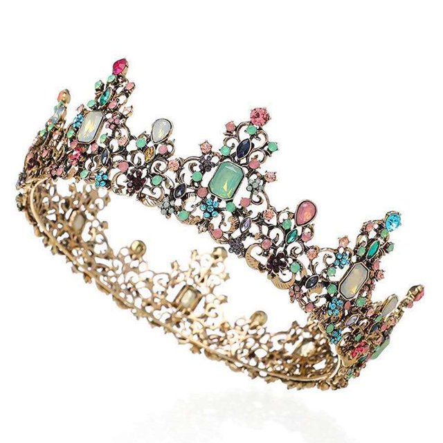 Corona de boda para novia, tiara de princesa con diamantes de imitación para mujer, corona de reina de graduación, corona de boda nupcial