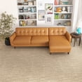 thumbnail image 4 of Elva Modern Living Room Top Leather Corner Sectional Couch in Brown, 4 of 6