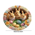 thumbnail image 3 of Fridja Clearance Easter Bunny Egg Faux Plushes Rocking Chair Rug and 3 D Imitation Living Room Sofa Rug and Round Carpet, 3 of 6