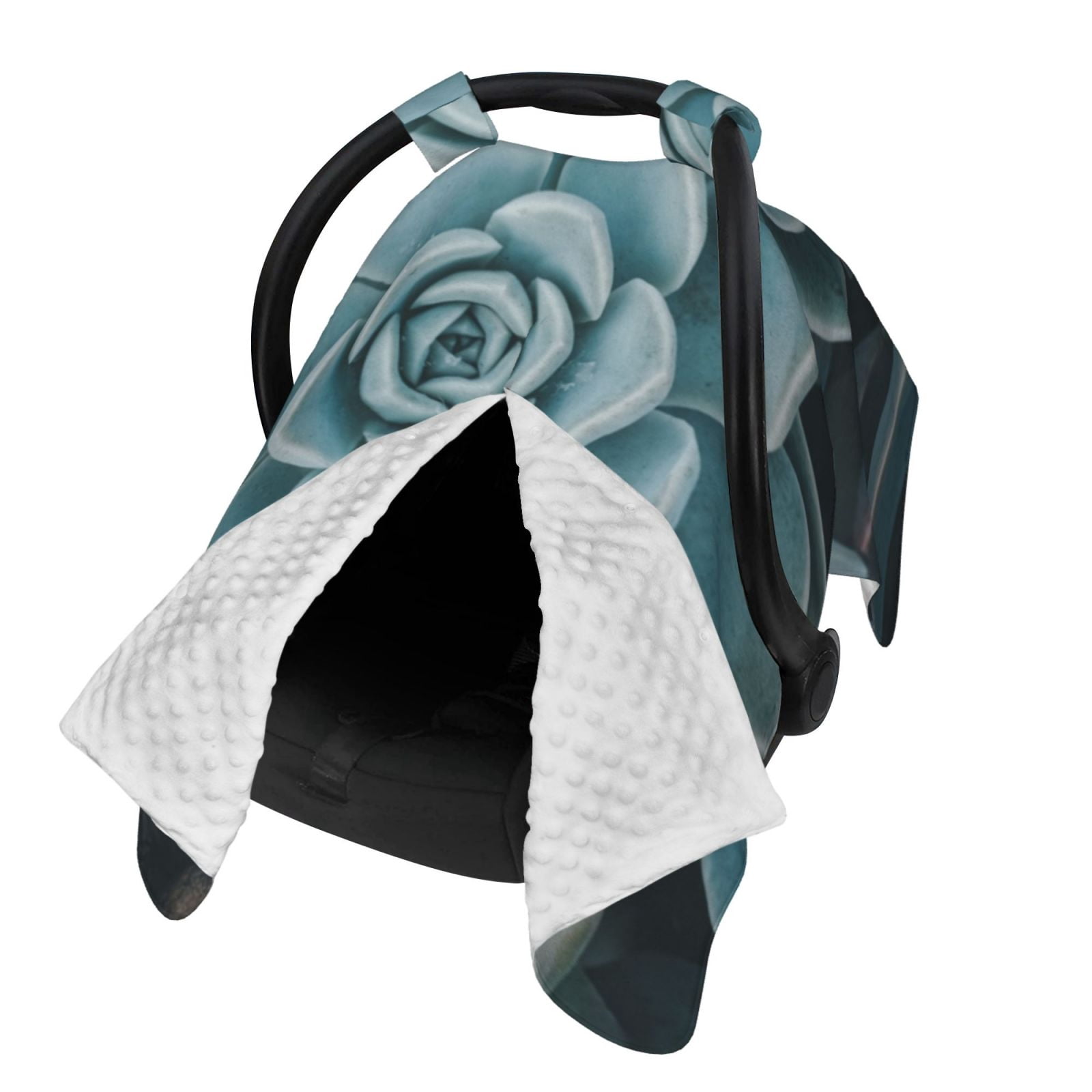 Naloa Blue Color Cactus Baby Car Seat Cover, Breathable Baby Carrier Cover, Multiuse Baby Carrier Cover & Nursing Breastfeeding Cover