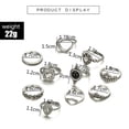 thumbnail image 3 of Anillos Azules Mujeres Anillos Set Arriba Pila De Plata Vintage Bohemio 10pcs/Set Anillos, 3 of 7