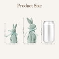 thumbnail image 2 of Rattan Effect Resin Bunny Figurines Set of 2 — Easter Table Decor, Spring Farmhouse Centerpiece Statues for Home, Indoor Easter Bunny Decorations & Gift(Green), 2 of 7