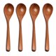 thumbnail image 1 of Cterwk - Juego de 4 cucharillas de madera para mesa, utensilios de cocina, cucharas pequeñas para servir sopa y postres, 1 of 8