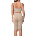 thumbnail image 4 of Gibobby Conjunto de yoga para mujer Conjunto de ropa de yoga Moda Sexy Correr al libre Desnudo Ropa deportiva Ropa deportiva de secado rápido ajustada(Caqui,CH), 4 of 5