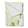 thumbnail image 2 of Vine Soft Flannel Fleece Throw Blanket, Flourishing Sapling Pattern with Butterflies and Ladybugs on Leaves, Cozy Plush for Indoor and Outdoor Use, 60" x 80", Lime Green Pale Green, by Ambesonne, 2 of 5