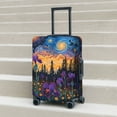 thumbnail image 5 of Uemuo Cosmic Irises At Twilight Printed Washable Luggage Cover - Fashion Suitcase Protector Fits 18-32 Inch Luggage -Medium, 5 of 9