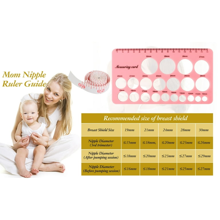 Silicone Nipple Ruler - Nipple Measurement Tool for Fanges, Soft