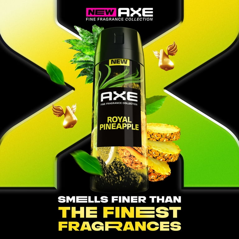 3 pack) Axe Fine Fragrance Men's Deodorant Spray Royal Pineapple