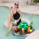 thumbnail image 5 of PVC Inflatable Pool Drink Holder Tray | Floating Serving Platter for Drinks & Snacks | 8 Cup Holder Slots | Leak-Proof Durable PVC | Handles for Easy Carrying | 27.5x20.4x3.9in | 1 Pack, 5 of 6