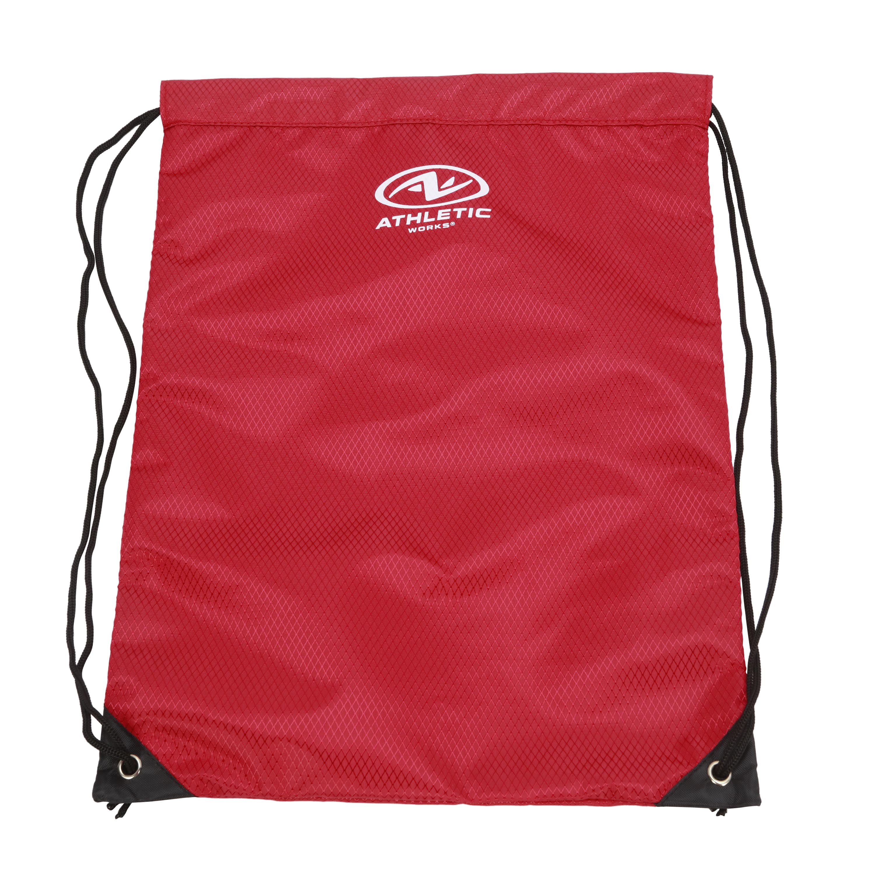 (2 pack) Athletic Works Unisex 11L Adult Fitness Gym Cinch Sack Backpack, Red