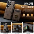 thumbnail image 5 of MAGKING Case For Samsung Galaxy S26 Ultra 5G, RFID Blocking, PU Leather,Compatible With MagSafe Detachable 2 In 1 Wallet With Card Slots,Metal Ring Kickstand Magnetic Protective Cover,Coffee, 5 of 8