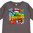 thumbnail image 4 of Inktastic I'm Four Comic Book Boys or Girls Long Sleeve Toddler T-Shirt, 4 of 5