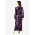 thumbnail image 2 of Roaman's Women's Plus Size Allover Sequin Wrap Maxi Dress, 2 of 4