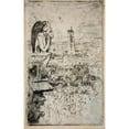 thumbnail image 2 of Joseph Pennell 11x14 Gold Ornate Wood Frame and Double Matted Museum Art Print Titled - Paris from Notre-Dame (circa 1893), 2 of 4