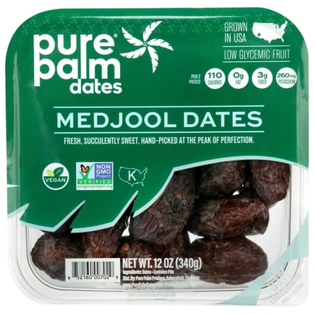 Pure Palm "Whole" Medjool Dates, 12 oz