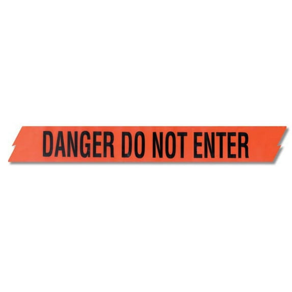 Presco Barricade Tape, 2.5 mil, "Danger Do Not Enter", Red, 1/Roll (16 Rolls)