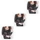 thumbnail image 4 of Camiseta básica de mujer de manga larga Sonducket Cuello redondo negro S M L XL XXL XXXL, 4 of 6