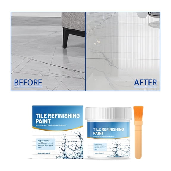 Tile And Tub Refinishing Paint Kit Scratch Resistance Waterproof Tub And Tile Paint Repair Coating DIY Tubs Shower Kit For Tiles Ceramic Porcelain Surfaces
