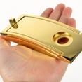 thumbnail image 2 of WASHWEPE Golden Metal Door Knocker 1Pack Featuring Peephole Suitable For Front Door Protection, 2 of 8