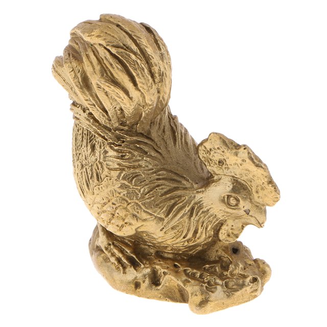 Colecciones de estatuas de adorno de estatuil de del zodíaco chino de tón dorado Sunnimix Ornamento animal del zodiaco chino