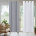 thumbnail image 4 of Navy Blue Striped Outdoor Curtains for Patio Waterproof,Windproof Privacy Curtains with Weighted Bottom,Navy Blue White Stripes Farmhouse Outside Drapes for Picnic Garage Yard Cabana 54"x84" 2 Panel, 4 of 8