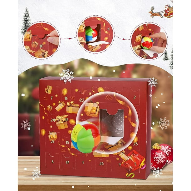 Calendrier de compte à rebours de Noël calendrier en bois de Noël  photographie prop bloc calendrier