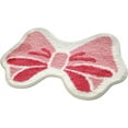 thumbnail image 2 of Pink Bow Bathroom Rug, 15.7" x 23.6" Irregular Rug, Fluffy Bath Mat, Non-Slip Floor Mat with 8X Absorbency, for Bathroom & Bedroom, Gift for Girls, 2 of 8