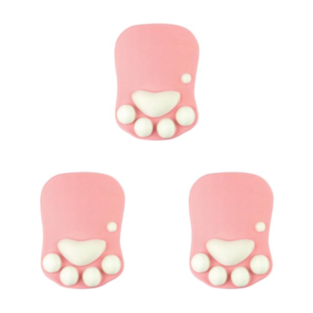 Wweixi Unique Mouse Mat With Wrist Support For Safe And Comfortable Cute And Stylish DS-017 red plum 3Set