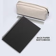 thumbnail image 5 of 5Pc A5 Black Spiral Notebook Blank Unruled 50 Sheet 100 Unlined Pages, 5 of 5