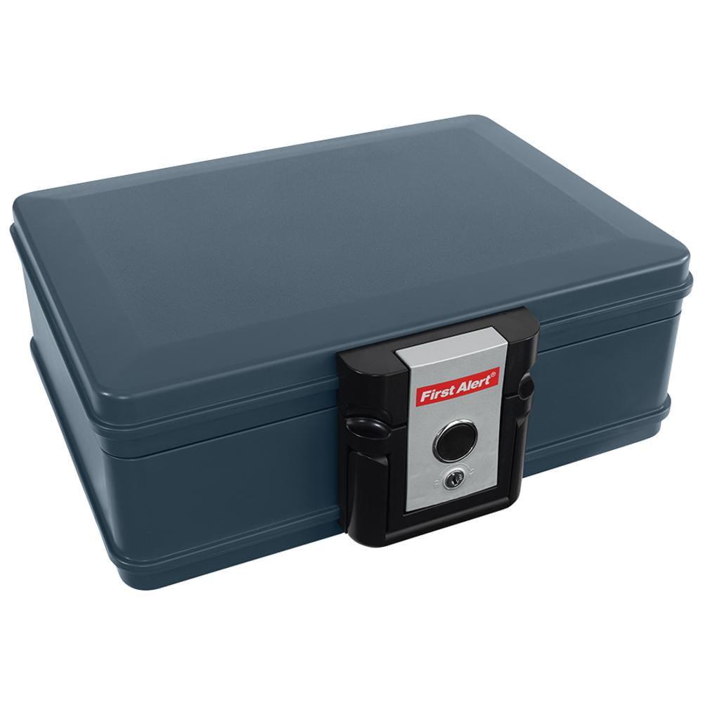 0.17 Cubic Feet H0100 Fireproof Waterproof Box with Key Lock Black .#Safe