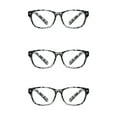 thumbnail image 2 of EYE ZOOM 3 Pack Retro Readers Plastic Vintage Style Reading Glasses for Men and Women, Gray Tortoise +1.25, 2 of 5