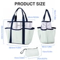 thumbnail image 4 of BN-LINK Beach Bag,Breathable Mesh Beach Tote Bag, Foldable Large Swim Pool Bag with 8 Pockets for Swimming,Travel, Vacation Essentials,Green, 4 of 6