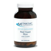 Metabolic Maintenance Red Yeast Rice with CoQ10 for Energy Production and Cardiovascular Health Support 120 Capsules