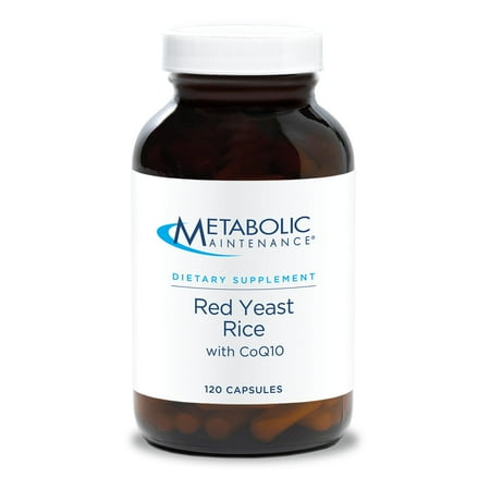 Metabolic Maintenance Red Yeast Rice with CoQ10 for Energy Production and Cardiovascular Health Support 120 Capsules