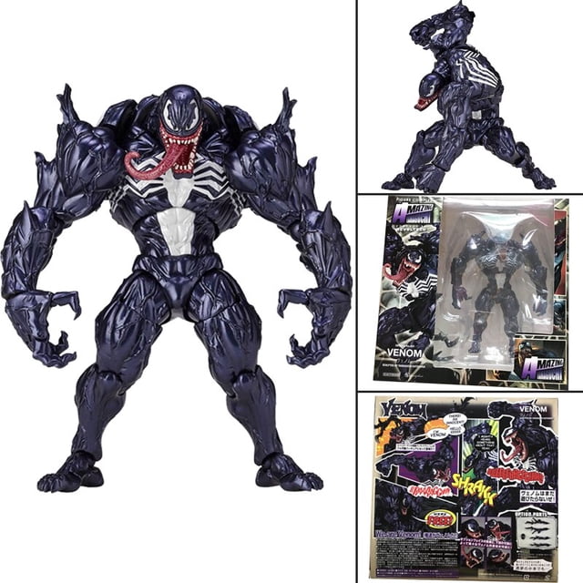 Increíble figura de acción Yamaguchi Revoltech Carnage, Venom, modelo coleccionable, juguetes, regalos de Navidad, 16cm Fivean unisex