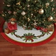 thumbnail image 5 of Christmas Tree Skirt 48 Inch, Christmas Ribbon Holly Winter Holiday Tree Mat Decoration, 5 of 6