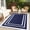 Navy & White, variant on Smiry Outdoor Rugs 5x8, Waterproof Plastic Straw Indoor Outdoor Mat for Patio, RV Camping, Deck,Porch, Grey & White