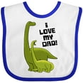 thumbnail image 3 of Inktastic I Love My Dad with Baby and Daddy Brontosauruses Boys or Girls Baby Bib, 3 of 4