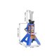 thumbnail image 4 of Vogacara 1:10 RC Car Jack Stand Altura Ajustable Herramienta de Reparación Automóvil Accesorio Automotriz Reemplazo para Axial SCX10 CC01 Azul 3T Type3 NO3 Vogacara FN000792-05, 4 of 6