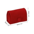 thumbnail image 2 of Uxcell Velvet Ring Box, 2 Pack Travel Ring Box Jewelry Holder Portable Mini Jewelry Case Organizer for Rings, Red, 2 of 6