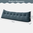 thumbnail image 2 of ANMINY Large Headboard Pillow - Removable Cover | 100% Cotton Filling | Bolster for Daybed & Sofa, 2 of 7