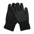 thumbnail image 3 of Winter Glove for Men Women Outdoor Sport Skiing Windproof Thick Velvet Solid Color Unisex Warm Finger Gloves for Cold Weather Dark Blue, 3 of 5